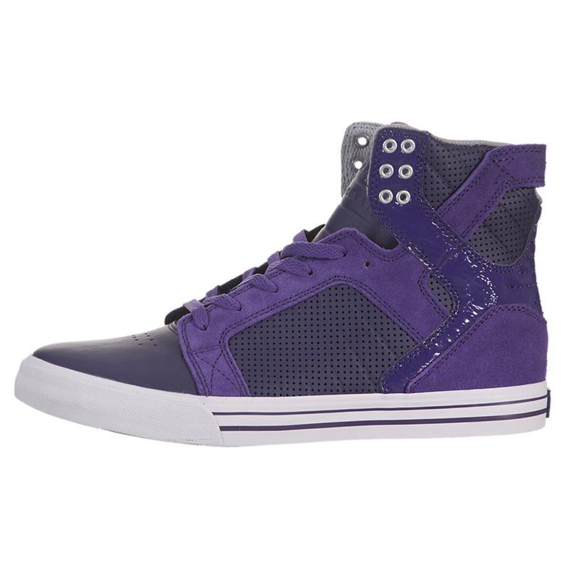 Buty Supra SKYTOP - Sneakersy Wysokie Damskie - Fioletowe (CLVU-58374)